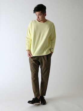 「Champion」｜永津雄人さん（メンズ・180cm）の冬コーディネート