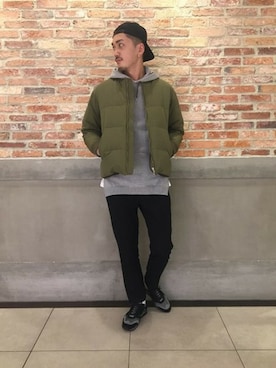 「JOURNAL STANDARD（ジャーナルスタンダード）のアイテム（ダウンジャケット/コート）」を使った、永津雄人さん（メンズ・180cm）の冬コーディネート