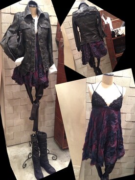 「KMRii」｜「アイテム（チュニック）」を使った、edanagaさん（レディース・157cm）の冬コーディネート