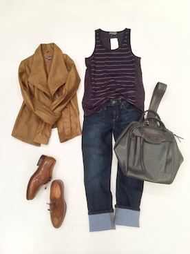 「VINCE（ヴィンス）のアイテム」を使った、edanagaさん（レディース・157cm）の春コーディネート