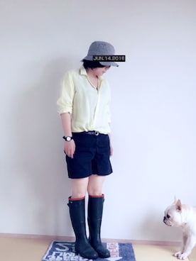 「アイテム（レインシューズ）」を使った、masanuneさん（レディース・151cm・30代）の夏コーディネート