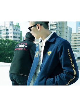 「fuct（ファクト）のアイテム（その他アウター）」を使った、趴趴 さん（メンズ・175cm）の冬コーディネート