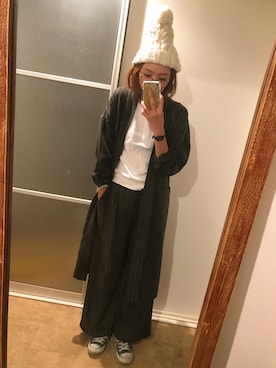 「archives（アルシーヴ）のアイテム（ノーカラージャケット）」を使った、michunさん（レディース・162cm）の秋コーディネート