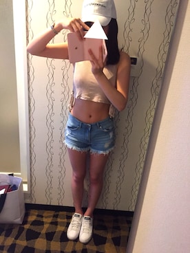 「アイテム（アナログ腕時計、ピンク系）」を使った、Asakaさん（レディース・160cm）の春コーディネート