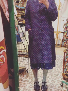 「アイテム（タイツ/ストッキング、ブルー系）」を使った、NOTAMOT'Sさん（レディース・160cm）の夏コーディネート