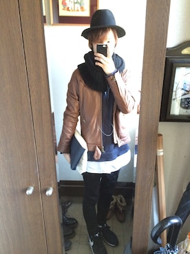 hideさん（メンズ・176cm）の冬コーディネート