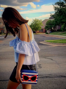 「Abercrombie&Fitch（アバークロンビーアンドフィッチ）のアイテム（スカート）」を使った、GLTさん（レディース・157cm）の夏コーディネート