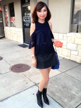 「Abercrombie&Fitch（アバークロンビーアンドフィッチ）のアイテム（スカート）」を使った、GLTさん（レディース・157cm）の秋コーディネート