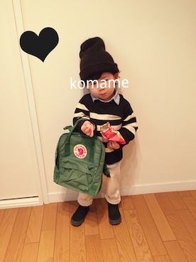 「カンケンBAG」｜komame♡さん（キッズ・90cm）の冬コーディネート
