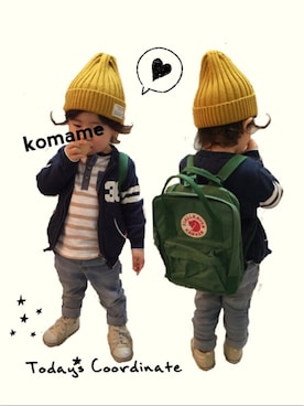 「ボーダーTシャツ」｜komame♡さん（キッズ・90cm）の春コーディネート