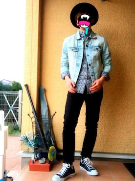 「GLOBAL WORK（グローバルワーク）のフェルトロングブリムハット/705078（ハット）」を使った、dychiさん（メンズ・171cm）の春コーディネート