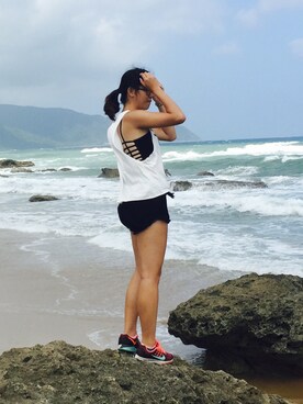 「アイテム（アンダーウェア、ブラック系）」を使った、Carol Blueさん（レディース・168cm）の秋コーディネート