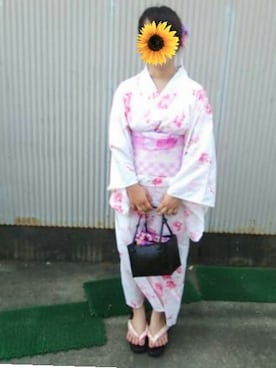 「Honeys（ハニーズ）のアイテム（浴衣）」を使った、matusima95さん（レディース・148cm）の冬コーディネート