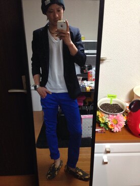 「TOMMY（トミー）のアイテム（ニットキャップ/ビーニー）」を使った、kouさん（メンズ・178cm）の春コーディネート