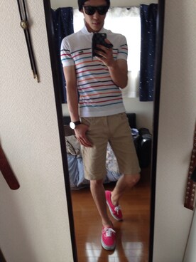 「TOMMY（トミー）のアイテム（ニットキャップ/ビーニー）」を使った、kouさん（メンズ・178cm）の夏コーディネート