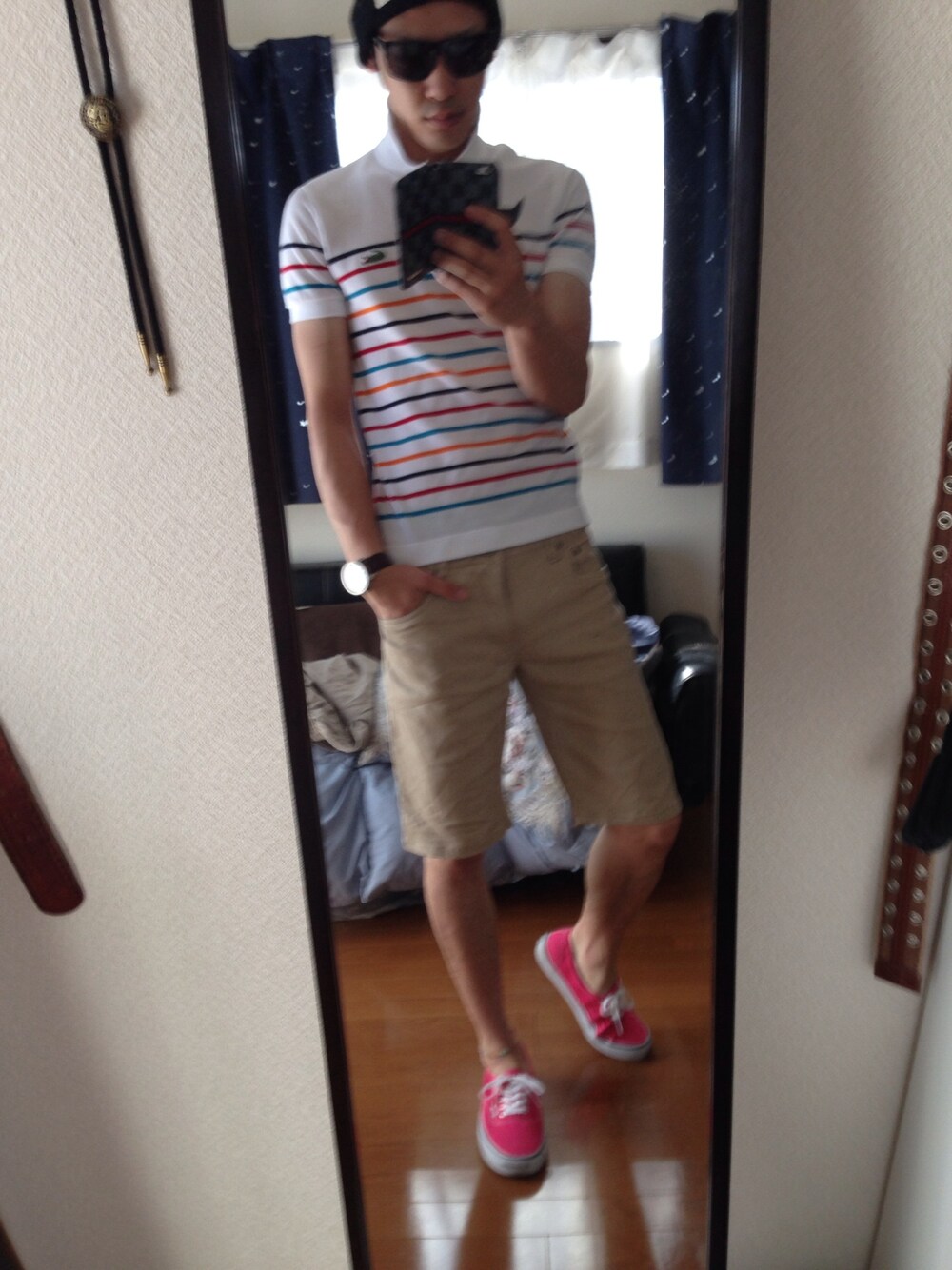 「ポロシャツ、ニット坊や」｜「BEAUTY&YOUTH UNITED ARROWSの＜LACOSTE×BY＞ NAVAL BOR POLO[MMG4]◆（ポロシャツ、その他）」を使った、kouさん（メンズ・178cm）の夏コーディネートの1枚目の写真