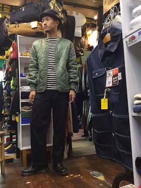 「SAINT JAMES（セントジェームス）のアイテム」を使った、fukushima さん（メンズ・176cm）の秋コーディネート