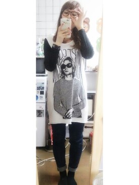 「FRAPBOIS（フラボア）のフラデジ（アナログ腕時計、ブラック系）」を使った、373さん（レディース・163cm）の春コーディネート