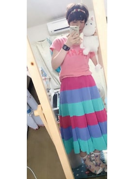 「アイテム（ソックス/靴下、ホワイト系）」を使った、373さん（レディース・163cm）の夏コーディネート