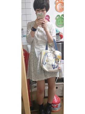 「FRAPBOIS（フラボア）のフラデジ（アナログ腕時計、ブラック系）」を使った、373さん（レディース・163cm）の夏コーディネート