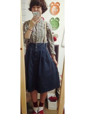 「LEPSIM（レプシィム）の【LEPSIM】テープアツゾコサンダル　547107（サンダル、ホワイト系）」を使った、373さん（レディース・163cm）の秋コーディネート