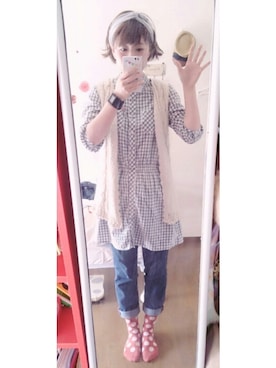 「FRAPBOIS（フラボア）のフラデジ（アナログ腕時計、ブラック系）」を使った、373さん（レディース・163cm）の秋コーディネート