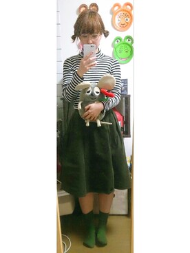 「FRAPBOIS（フラボア）のフラデジ（アナログ腕時計、ブラック系）」を使った、373さん（レディース・163cm）の春コーディネート