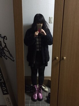 「ALGONQUINS（アルゴンキン）のアイテム（ブーツ）」を使った、ぐみさん（レディース・158cm）の春コーディネート
