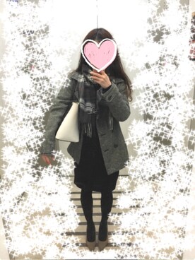 「Honeys（ハニーズ）のアイテム（ダウンジャケット/コート）」を使った、ri***さん（レディース・157cm）の冬コーディネート