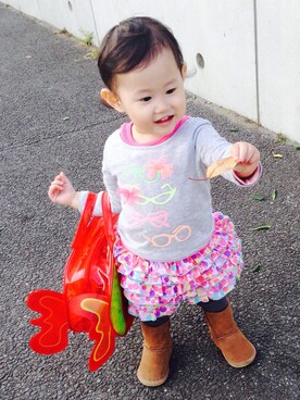 ku-ta-riさん（キッズ・80cm）の春コーディネート