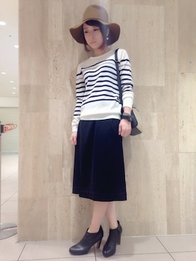 「B'2nd（ビーセカンド）のアイテム（アクセサリー）」を使った、B'2nd re'qua 横浜さん（レディース・155cm）の秋コーディネート