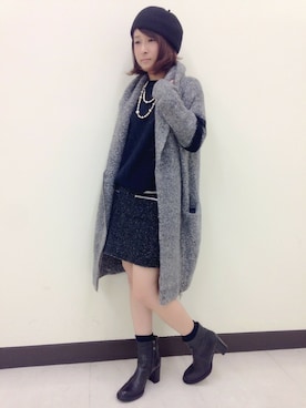 「B'2nd（ビーセカンド）のアイテム（その他アウター）」を使った、B'2nd re'qua 横浜さん（レディース・155cm）の秋コーディネート