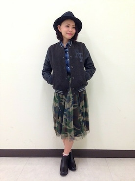 「B'2nd（ビーセカンド）のアイテム（ブーティ）」を使った、B'2nd re'qua 横浜さん（レディース・160cm）の冬コーディネート