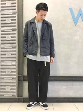 「old skool」｜「アイテム（パンツ）」を使った、Ryutaro.さん（メンズ・178cm）の冬コーディネート