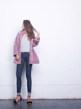 「ピンクニット」｜KSMさん（レディース・168cm）の秋コーディネート