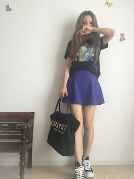 「GROWZE（グローゼ）のアイテム」を使った、サヤカさん（レディース・161cm）の夏コーディネート