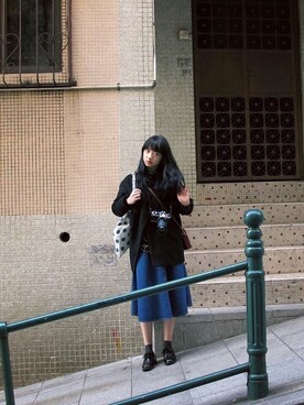 「OZOC（オゾック）のアイテム（ジャケット/アウター）」を使った、Dowrさん（レディース・161cm）の冬コーディネート
