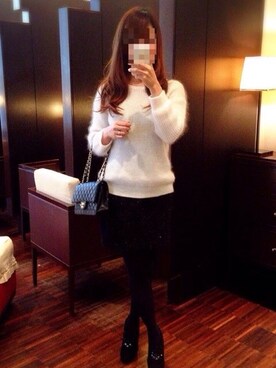 「Guess（ゲス）のアイテム（ブーティ）」を使った、HISAさん（レディース・162cm）の冬コーディネート