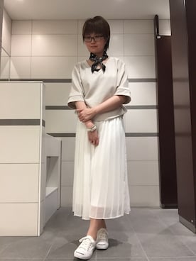「スカーチョ」｜「アイテム（財布/小物）」を使った、みゆみゆさん（レディース・160cm）の夏コーディネート