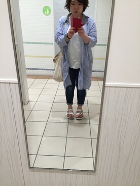 「アイテム（シャツワンピース）」を使った、saoriiiiiさん（レディース・158cm・20代）の春コーディネート