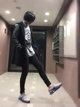 「NIKE」｜「アイテム（ダッフルコート）」を使った、廃棄さん（メンズ・178cm）の秋コーディネート