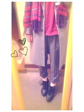 「Heather（ヘザー）のアイテム（ブーツ）」を使った、盛り塩ねぇさんさん（レディース・154cm）の春コーディネート