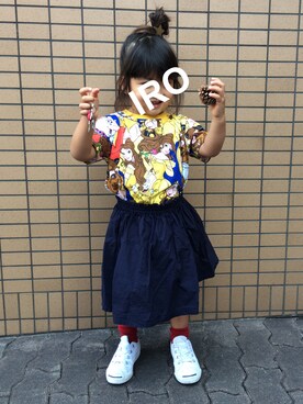 「Factor=（ファクターイコール）のアイテム」を使った、HARUIROさん（キッズ・100cm）の秋コーディネート