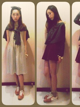 「STYLENANDA（スタイルナンダ）のナチュラル麻バケットハット（帽子、ベージュ系）」を使った、JENNIFERさん（レディース）の秋コーディネート