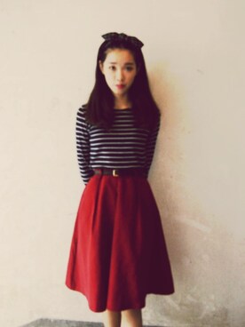 「STYLENANDA（スタイルナンダ）のナチュラル麻バケットハット（帽子、ベージュ系）」を使った、JENNIFERさん（レディース）の秋コーディネート