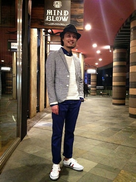 「RATTLE TRAP（ラトルトラップ）のアイテム（ジャケット/アウター）」を使った、糸瀬優一さん（メンズ・180cm）の春コーディネート