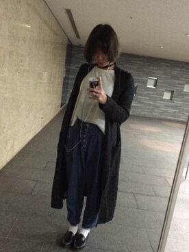 「ZARA（ザラ）のアイテム（カーディガン/ボレロ、ブラック系）」を使った、REIKAさん（レディース・168cm）の秋コーディネート