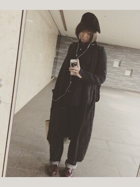 「HARUTA（ハルタ）のアイテム（ドレスシューズ、ブラウン系）」を使った、REIKAさん（レディース・168cm）の秋コーディネート