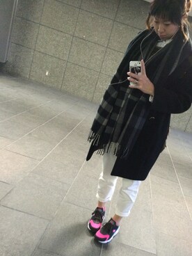 「NIKE（ナイキ）のアイテム（スニーカー、ピンク系）」を使った、REIKAさん（レディース・168cm）の秋コーディネート