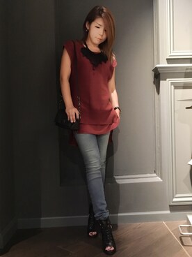 「バッグ」｜「アイテム（ブーティ）」を使った、shokoさん（レディース・156cm）の秋コーディネート